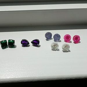 Five pairs of earrings